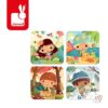 Puzzle progresywne w walizce Pory roku 4 układanki – 6, 9, 12 i 16 elementów 3+, Janod - obrazek 2