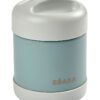 Pojemnik - termos obiadowy ze stali nierdzewnej z hermetycznym zamknięciem 300 ml light mist/eucalyptus green Beaba - obrazek 3