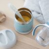 Pojemnik - termos obiadowy ze stali nierdzewnej z hermetycznym zamknięciem 300 ml light mist/eucalyptus green Beaba - obrazek 9