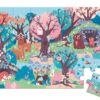 Świecące puzzle z mini-lampką UV Las 24 elementy 3+, Janod - obrazek 6