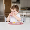 Komplet naczyń silikonowych Mini Feeding Set pastelowy róż EZPZ - obrazek 9