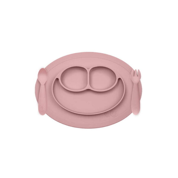 Komplet naczyń silikonowych Mini Feeding Set pastelowy róż EZPZ - obrazek 5