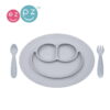 Komplet naczyń silikonowych Mini Feeding Set pastelowa szarość EZPZ