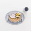 Komplet naczyń silikonowych Mini Feeding Set pastelowa szarość EZPZ - obrazek 6