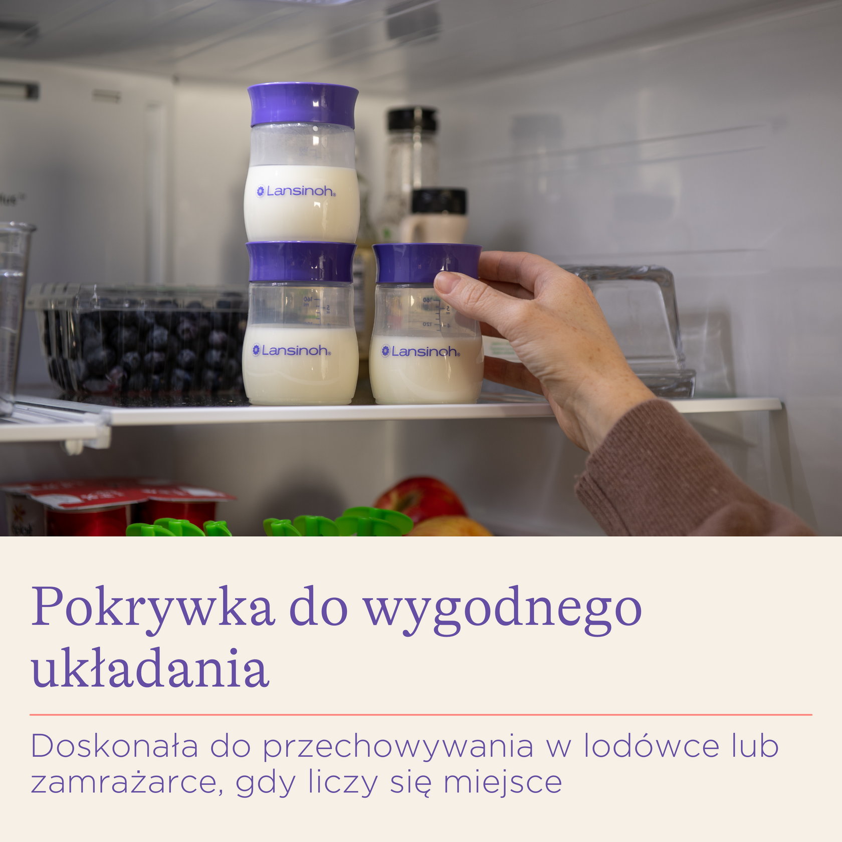Butelki do przechowywania pokarmu – zestaw 4 sztuki Lansinoh - obrazek 4