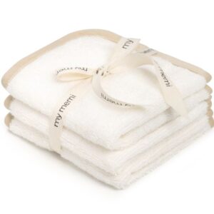 Ręczniczki bambusowe do twarzy / odbijania / mycia 3-pak KOLORY MY MEMI - CREAM