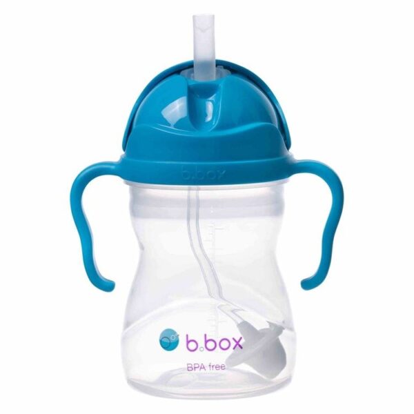 Bidon ze słomką 240 ml, kobaltowy, b.box - obrazek 2