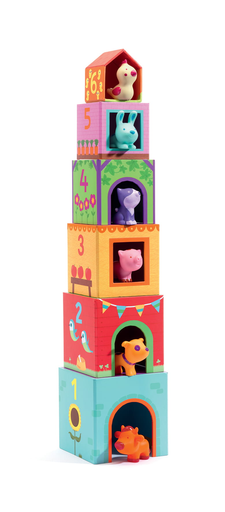 Klocki kartonowe TOPANIFARM Djeco - obrazek 2