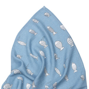 Pieluszka  75x75 cm Pink no More KOLORY - fish