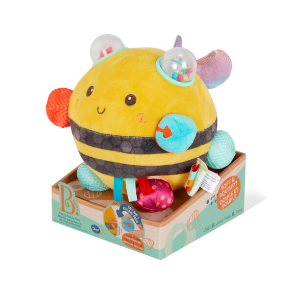 Brzęcząca PSZCZÓŁKA sensoryczna Fuzzy Buzzy Bee B.toys