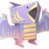 Kolorowanka 3D Cube head Dino - PTERODACTYL 3l+ MONUMI