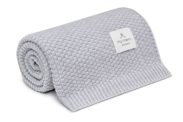 Kocyk ze 100% wełny merino grey - premium collection My Memi
