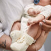 Buciki niemowlęce merino BEIGE Pink no More - obrazek 5