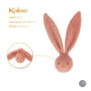Piłeczka-grzechotka Królik 6 cm ceglana kolekcja Lapinoo Kaloo - obrazek 3