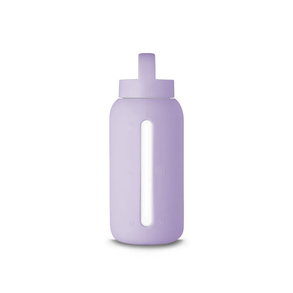 Butelka szklana na wodę 720 ml Pastel Lilac MUUKI