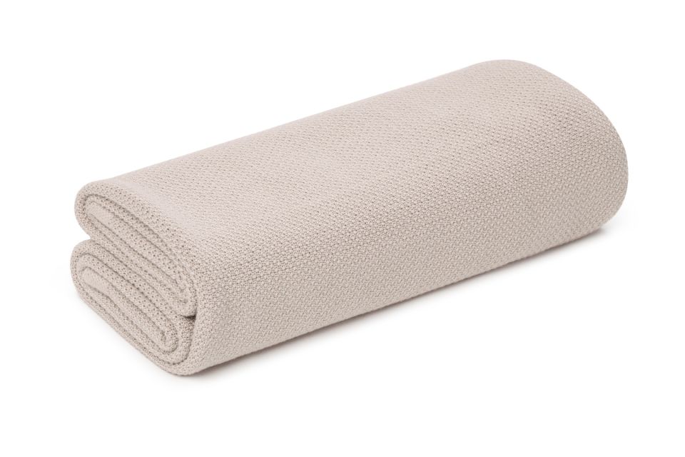 Otulacz / lekki kocyk bambusowy z jonami srebra 100x100 light beige My Memi