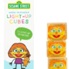 Kostki sensoryczne świecące w wodzie Julia Ulica Sezamkowa - zabawka kąpielowa Glo Pals