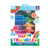 Kredki Malucha, Trójkątne, Jumbo, Happy Triangles - zestaw 12 szt. Ooly