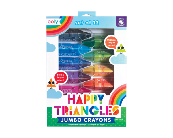 Kredki Malucha, Trójkątne, Jumbo, Happy Triangles - zestaw 12 szt. Ooly