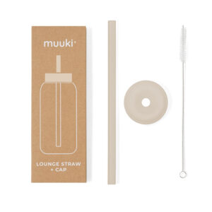 Słomka do butelki Muuki Lounge Straw+Cap KOLORY - Summer Sand