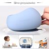 Miseczka z Przyssawką i Łyżeczka Light Blue Mombella - obrazek 4