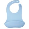 Silikonowy Śliniak z Kieszonką 3D Light Blue Mombella