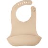 Silikonowy Śliniak z Kieszonką 3D Light Brown Mombella