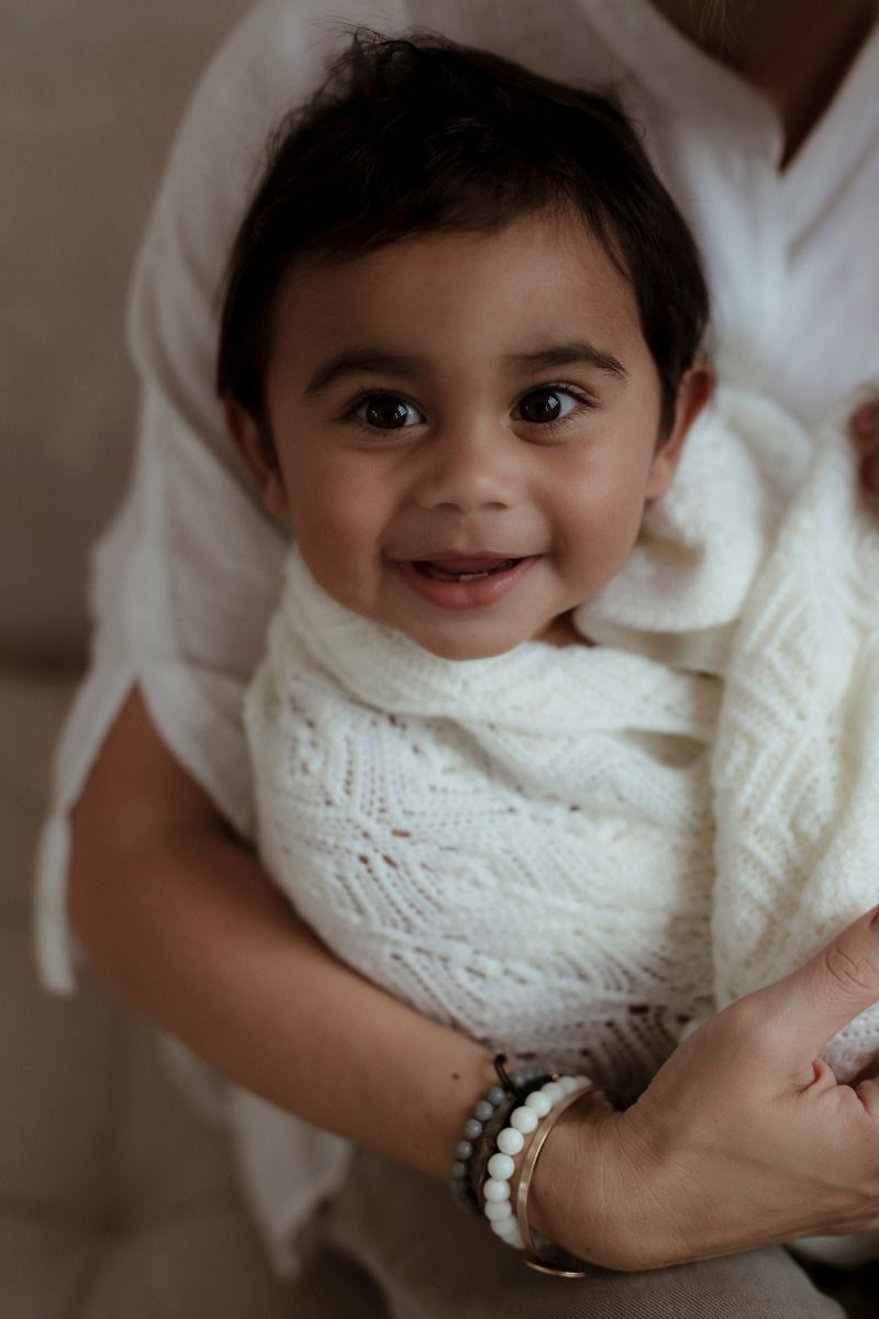 Kocyk ze 100% wełny merino grey Pearl - premium collection My memi - obrazek 2