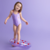 Koło do pływania 55 cm Lila Hearts The Swim Essentials - obrazek 3