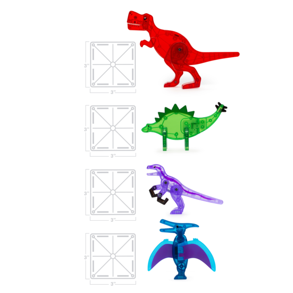Klocki Magnetyczne Dino World 40 el. MAGNA-TILES® - obrazek 4