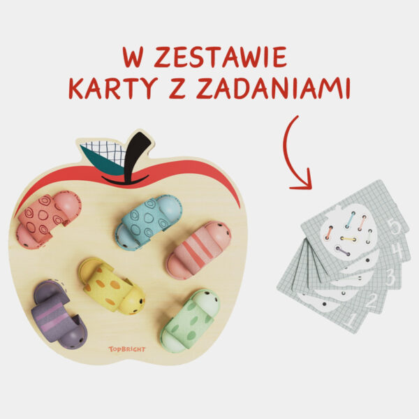 Zabawka edukacyjna dla dzieci Robaczki w jabłuszku TOPBRIGHT - obrazek 5