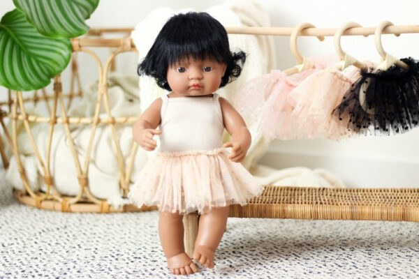 Strój Baletnicy KOLORY : Body + Spódniczka tutu 38 cm Miniland - obrazek 5