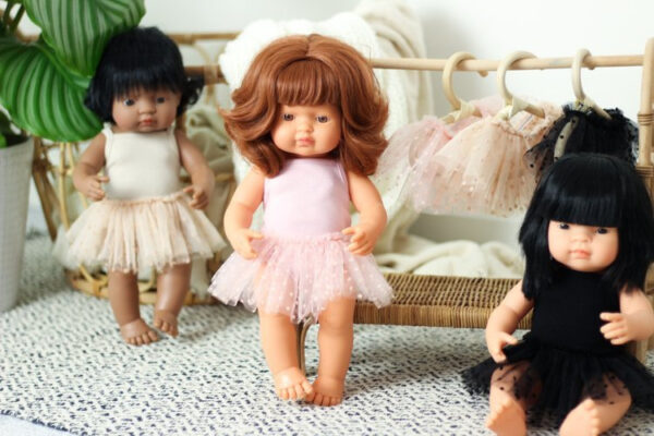 Strój Baletnicy KOLORY : Body + Spódniczka tutu 38 cm Miniland
