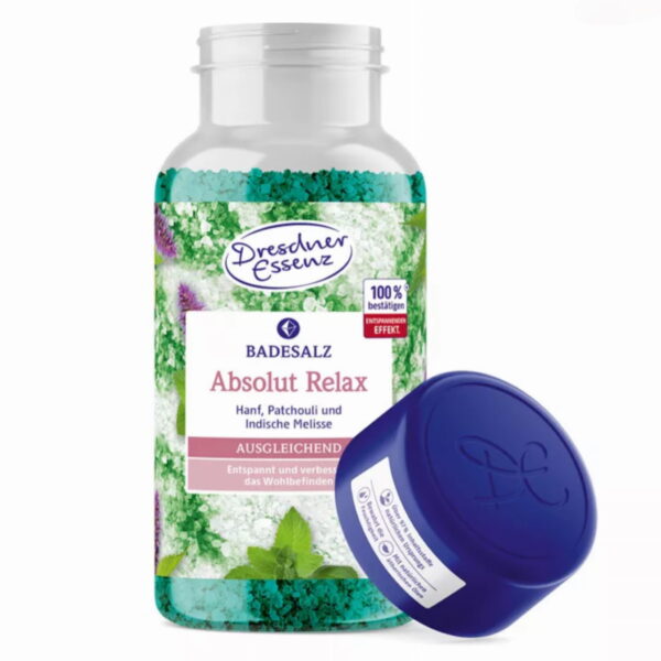 SÓL DO KĄPIELI 600G - ABSOLUTNY RELAKS Z SOLĄ EPSOM - ANTYSTRESOWA KĄPIEL - DRESDNER ESSENZ