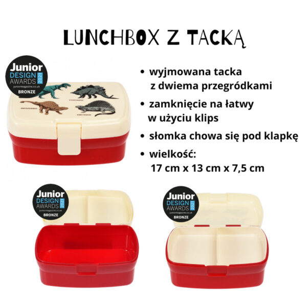 Zestaw śniadaniowy lunchbox i bidon Dinozaury, Rex London - obrazek 6