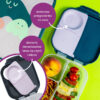 Zestaw Mini Lunchbox + Butelka tritanowa ze słomką 450 ml, 3 KOLORY, b.box - obrazek 4