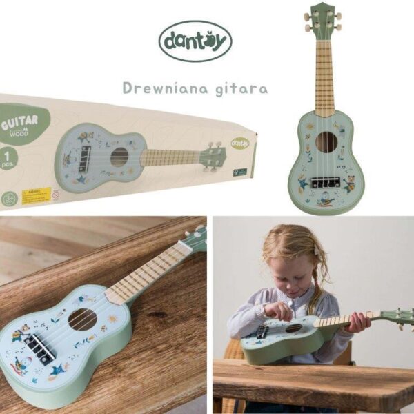 Drewniana gitara dla dzieci DANTOY - obrazek 5