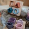 Sorter układanka silikon i bambus PINK serce BO JUNGLE - obrazek 6