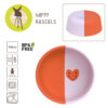 Miseczka silikonowa dla dzieci Happy Rascals Heart lavender Lassig