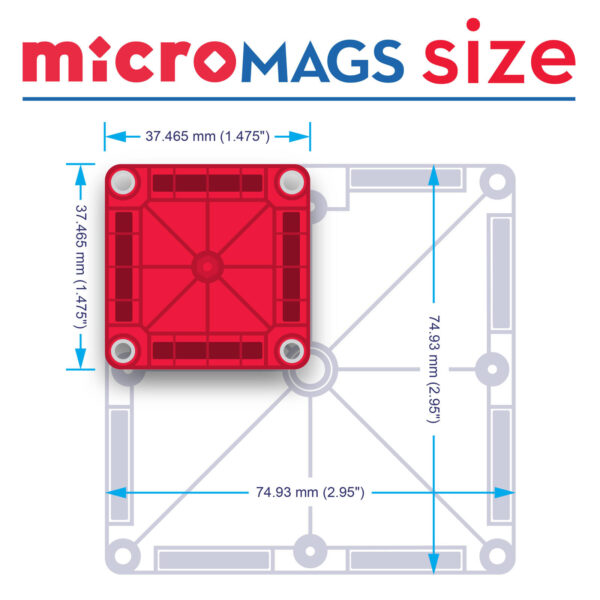 Klocki Magnetyczne microMAGS 70 el. MAGNA-TILES® - obrazek 2