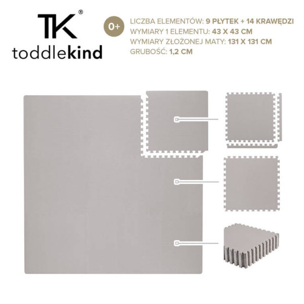 Mata do zabawy piankowa podłogowa Classic Playmat KOLRY Toddlekind - obrazek 10