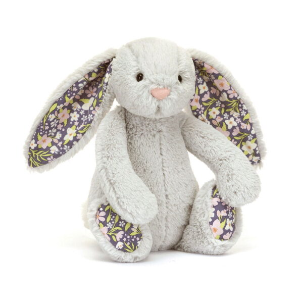 KRÓLICZEK Z KWIECISTYMI USZAMI SREBRNY „BLOOM” 18 CM JELLYCAT