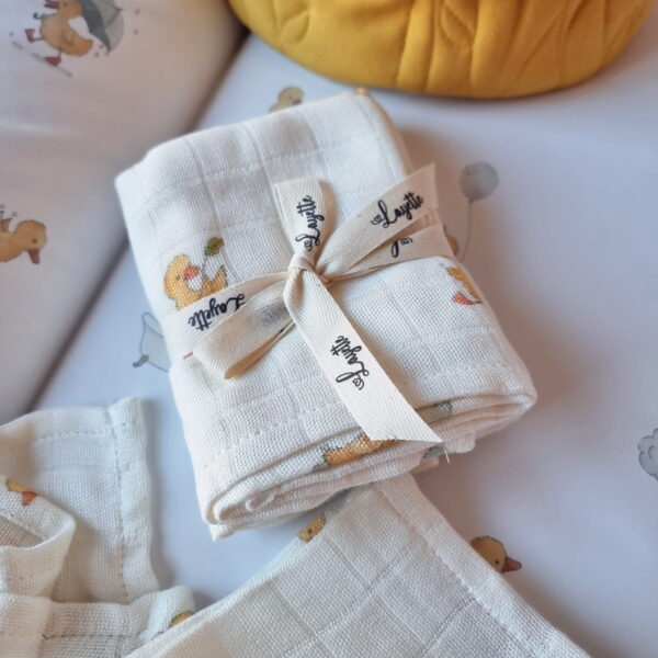 Zestaw Chusteczek Bambusowych (5 szt.) LUCKY DUCKY Layette - obrazek 3