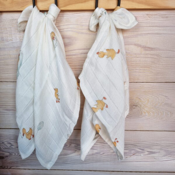 Zestaw Chusteczek Bambusowych (5 szt.) LUCKY DUCKY Layette - obrazek 2
