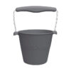 Składane wiaderko do wody i piasku Scrunch Bucket - Ciemny Szary