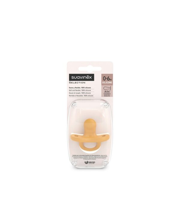 SMOCZEK 100% SILIKONOWY 0-6M FIZJOLOGICZNY SX PRO COLOUR ESSENCE MUSZTARDOWY Suavinex - obrazek 2