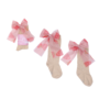 PODKOLANÓWKI CANDY BOW - BEŻOWE Z TRUSKAWKĄ - Mama's Feet - obrazek 2