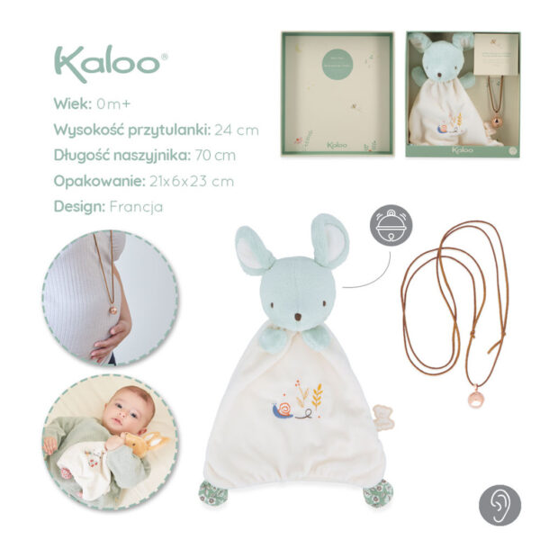 Zestaw prezentowy 2 w 1 (komforter + naszyjnik dzwoneczek ciążowy Bola) Petites Chansons Kaloo - obrazek 3