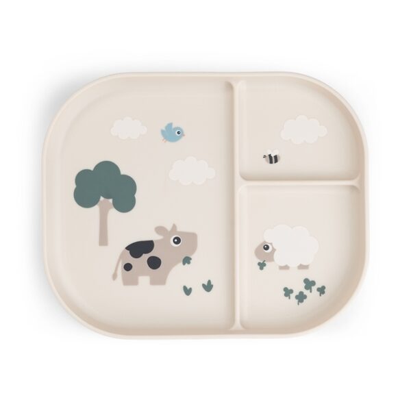 Talerzyk Dzielony Foodie Tiny Farm Sand Done by Deer