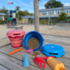 Etui na zestaw zabawek do piaskownicy, niebieski, Compac Toys - obrazek 2